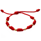 Pulsera 7 Nudos con Oro 18k - Tejida Personalizada