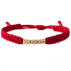 Pulsera Tejida con Cilindros en Oro 18k Amarillo y Rosa Personalizada