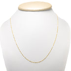 Cadena Minicrispeta 45cm 0.3gr - Oro 18k