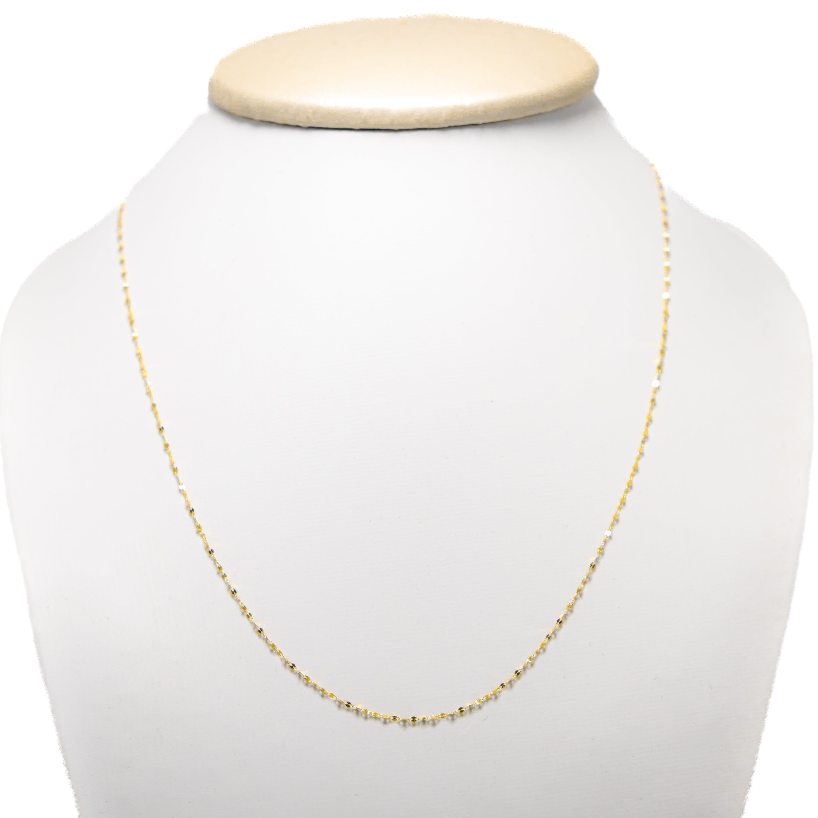 Cadena Minicrispeta 45cm 0.3gr - Oro 18k