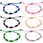 Pulsera 7 Nudos con Oro 18k - Tejida Personalizada