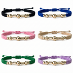 Pulsera Tejida con Oro 18k Amarillo Personalizada