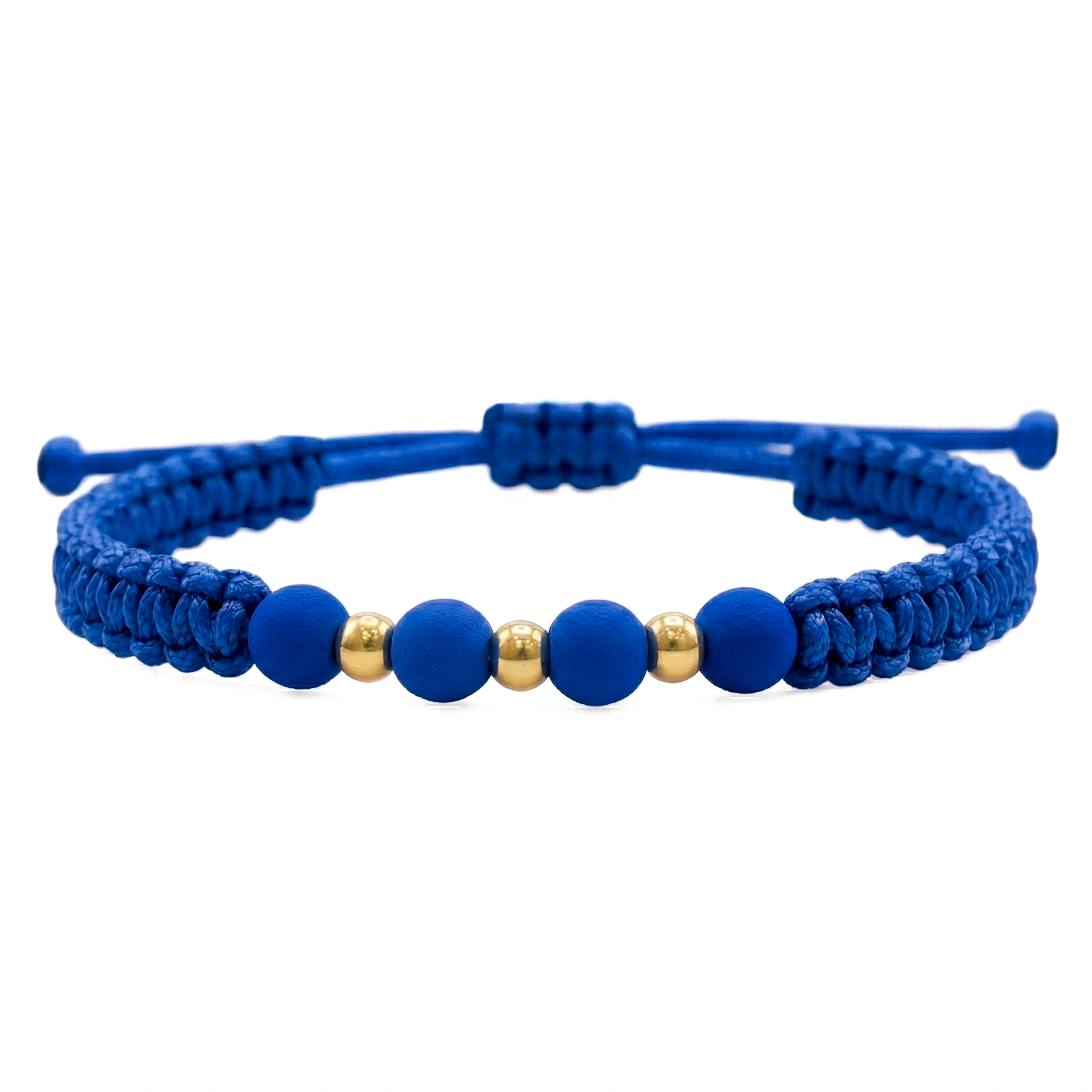 Pulsera Tejida con Oro 18k 3 Balines #3