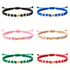 Pulsera Tejida con Oro 18k Amarillo, Rosa y Blanco Personalizada