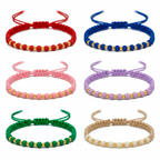 Pulsera Tejida con 10 Balines Diamantados #3 +  Neoprenos