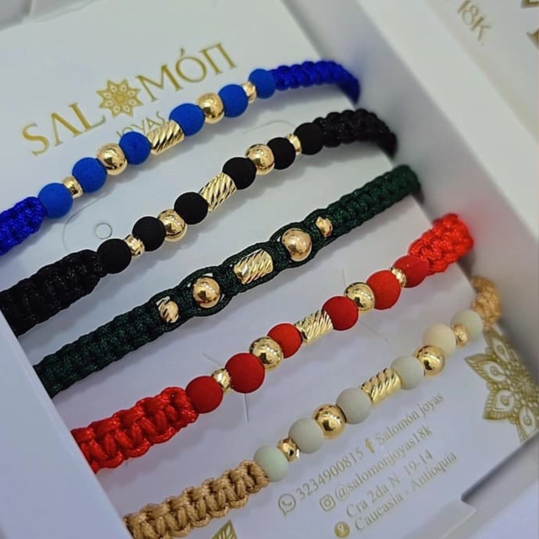 Pulsera Tejida 1 Cilindro Pequeño + 2 Balines #3 Diamantados + 2 Balines #4 Lisos
